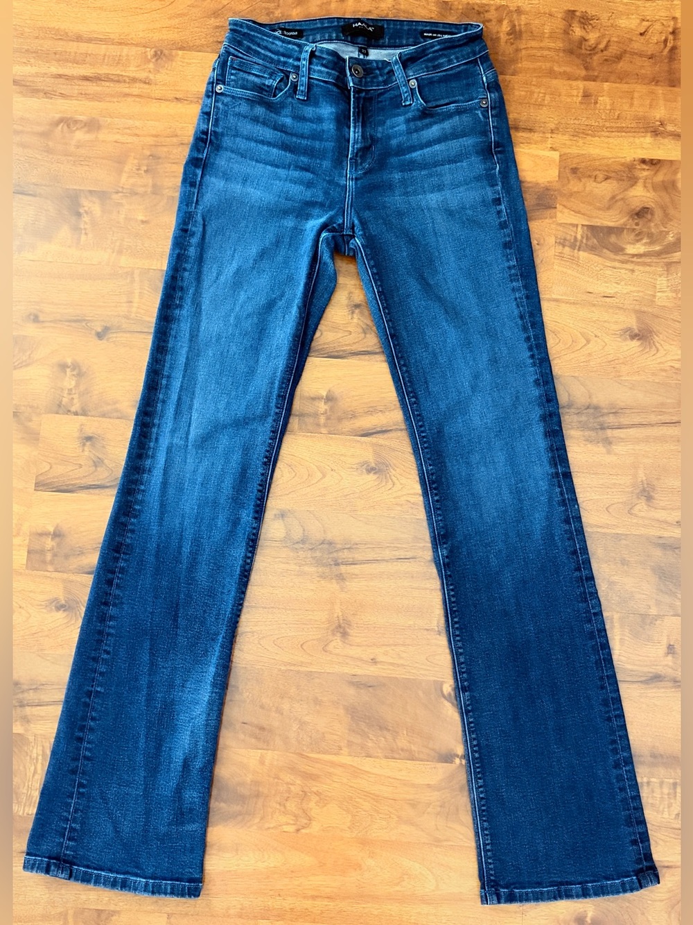HAALA Denim Venice Bootcut Jeans Size 27 x 33 - Original Factory Hem USA Made